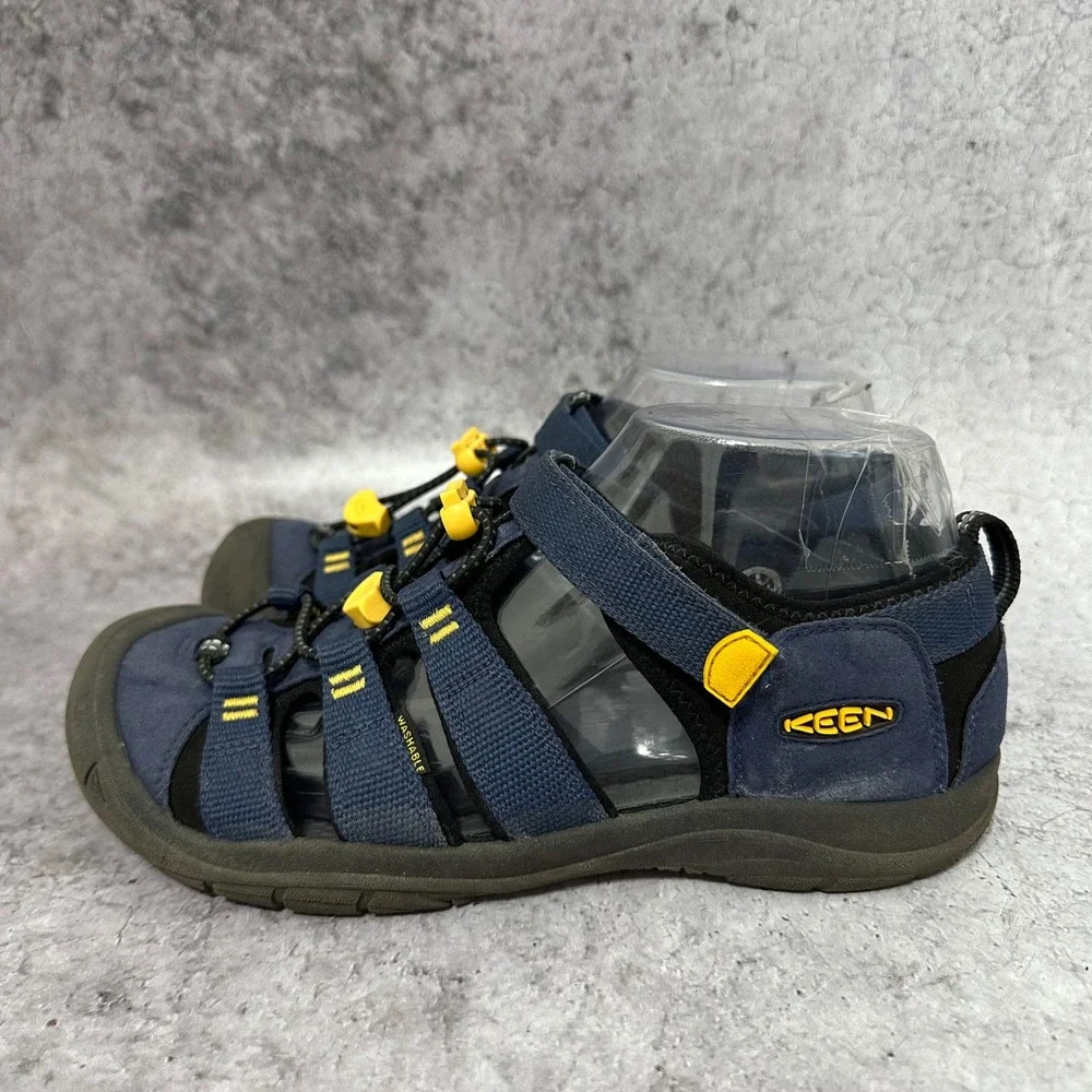Keen Newport H2 Sandals Kids 6 Blue Hiking Water Shoes Bungee Laces